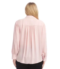 Plus Size Dropped Shoulder Blouse