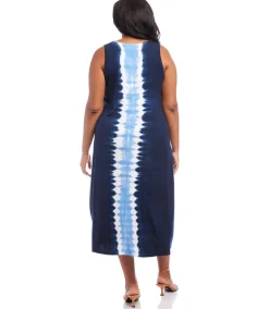 Plus Size Front Slit Midi Dress