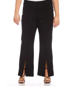 Plus Size Front Slit Pants