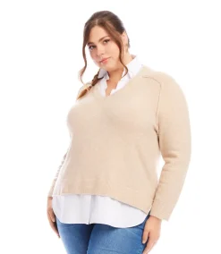 Plus Size Layered Sweater