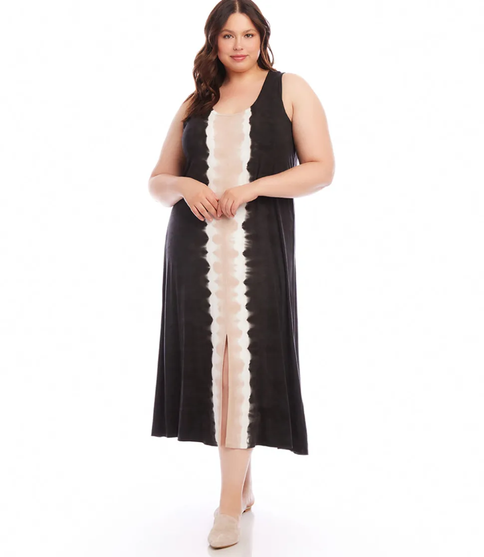 Plus Size Midi Tie Dye Dress