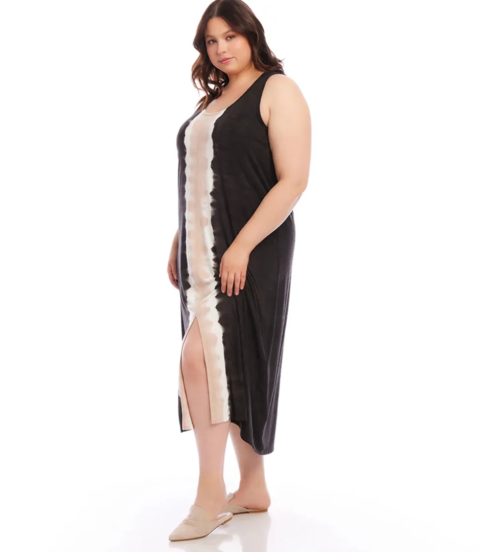 Plus Size Midi Tie Dye Dress