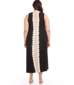 Plus Size Midi Tie Dye Dress