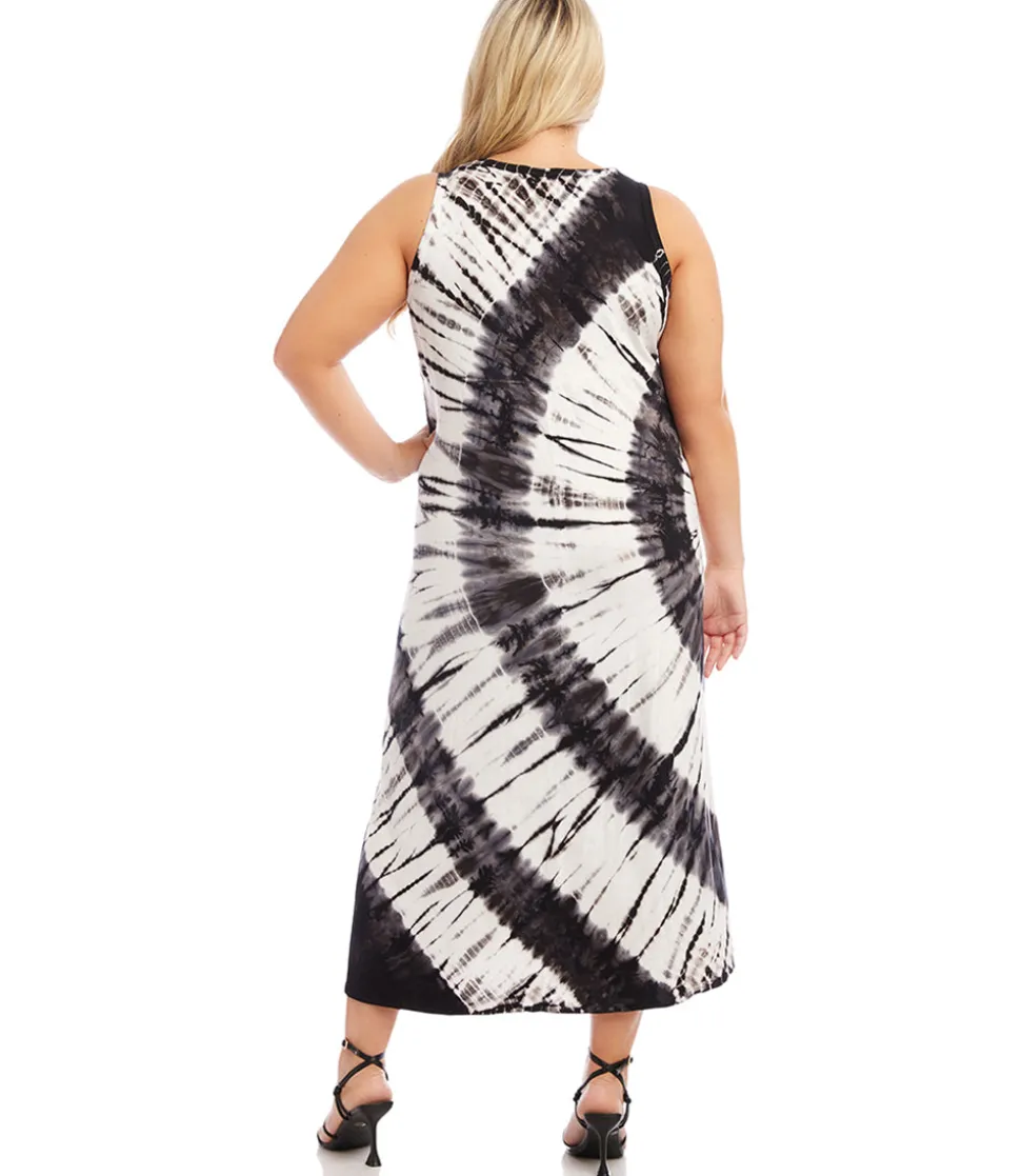 Plus Size Midi Tie Dye Dress
