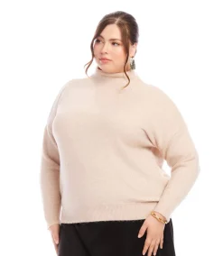 Plus Size Mock Neck Sweater