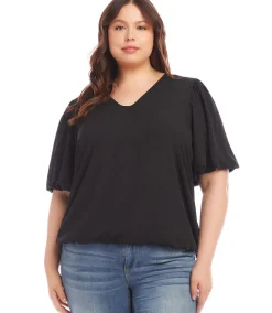 Plus Size Sleeve Puff Sleeve Top