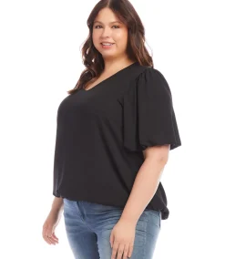 Plus Size Sleeve Puff Sleeve Top