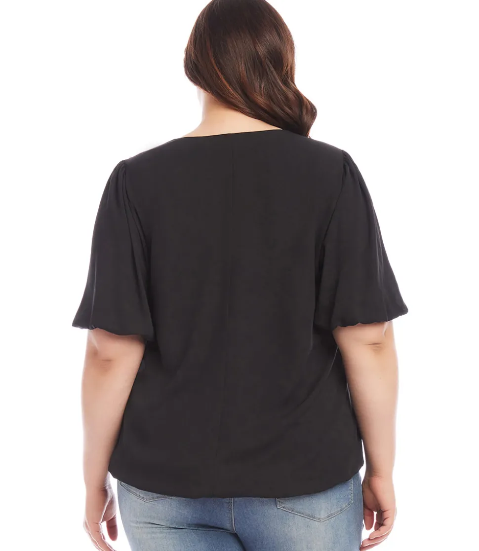 Plus Size Sleeve Puff Sleeve Top