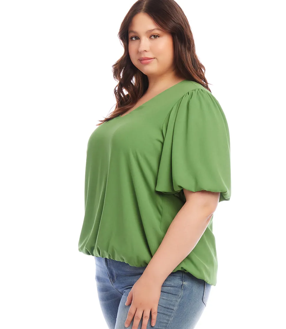 Plus Size Sleeve Puff Sleeve Top