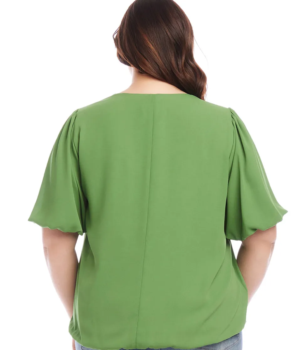 Plus Size Sleeve Puff Sleeve Top