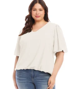 Plus Size Sleeve Puff Sleeve Top