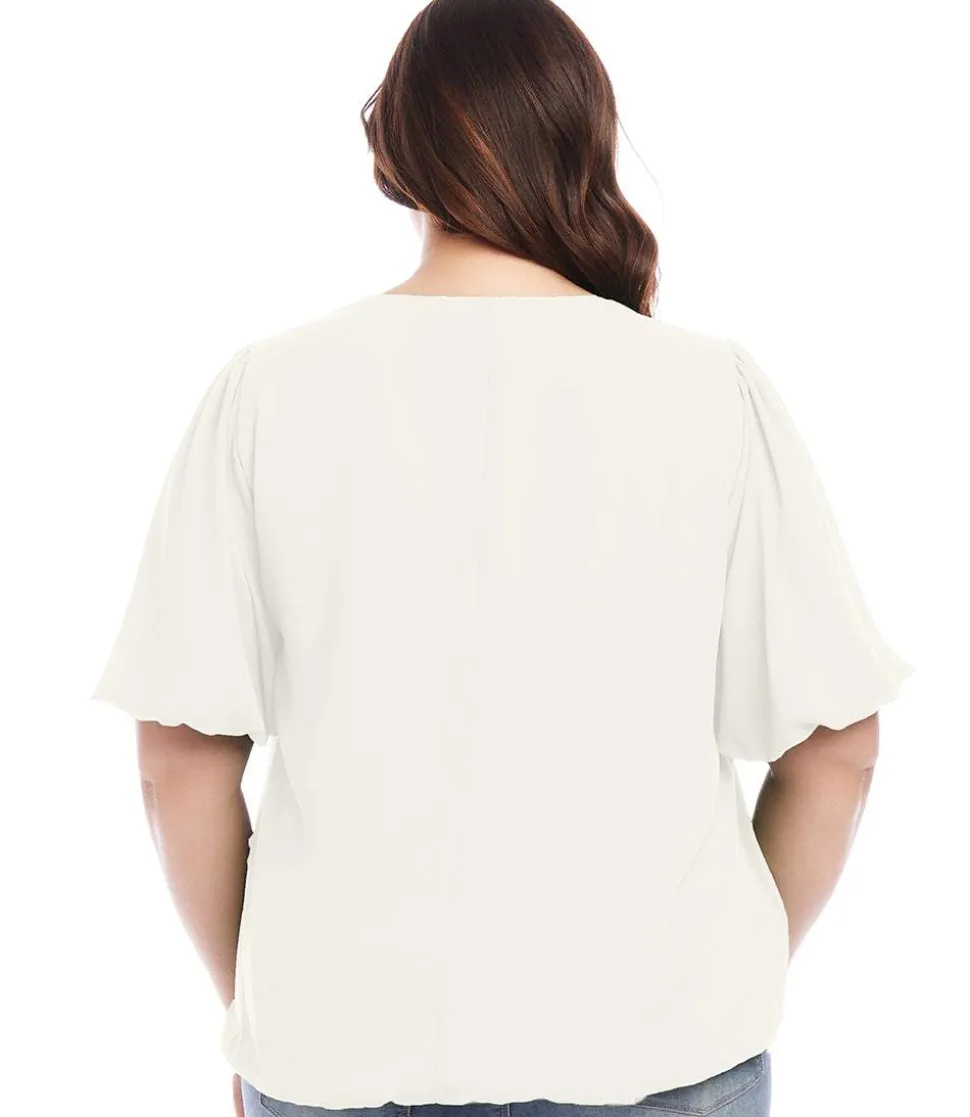 Plus Size Sleeve Puff Sleeve Top