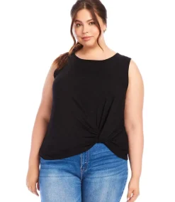 Plus Size Sleeveless Pick Up Top