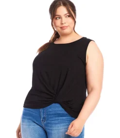Plus Size Sleeveless Pick Up Top