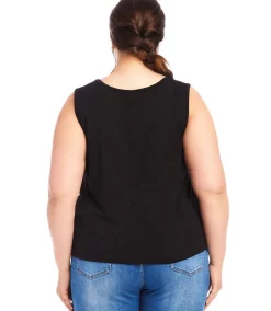 Plus Size Sleeveless Pick Up Top