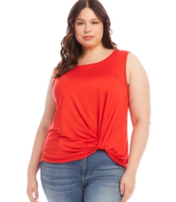 Plus Size Sleeveless Pick Up Top