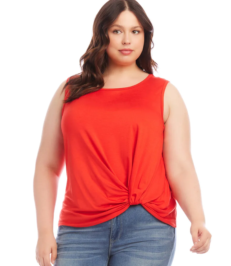 Plus Size Sleeveless Pick Up Top