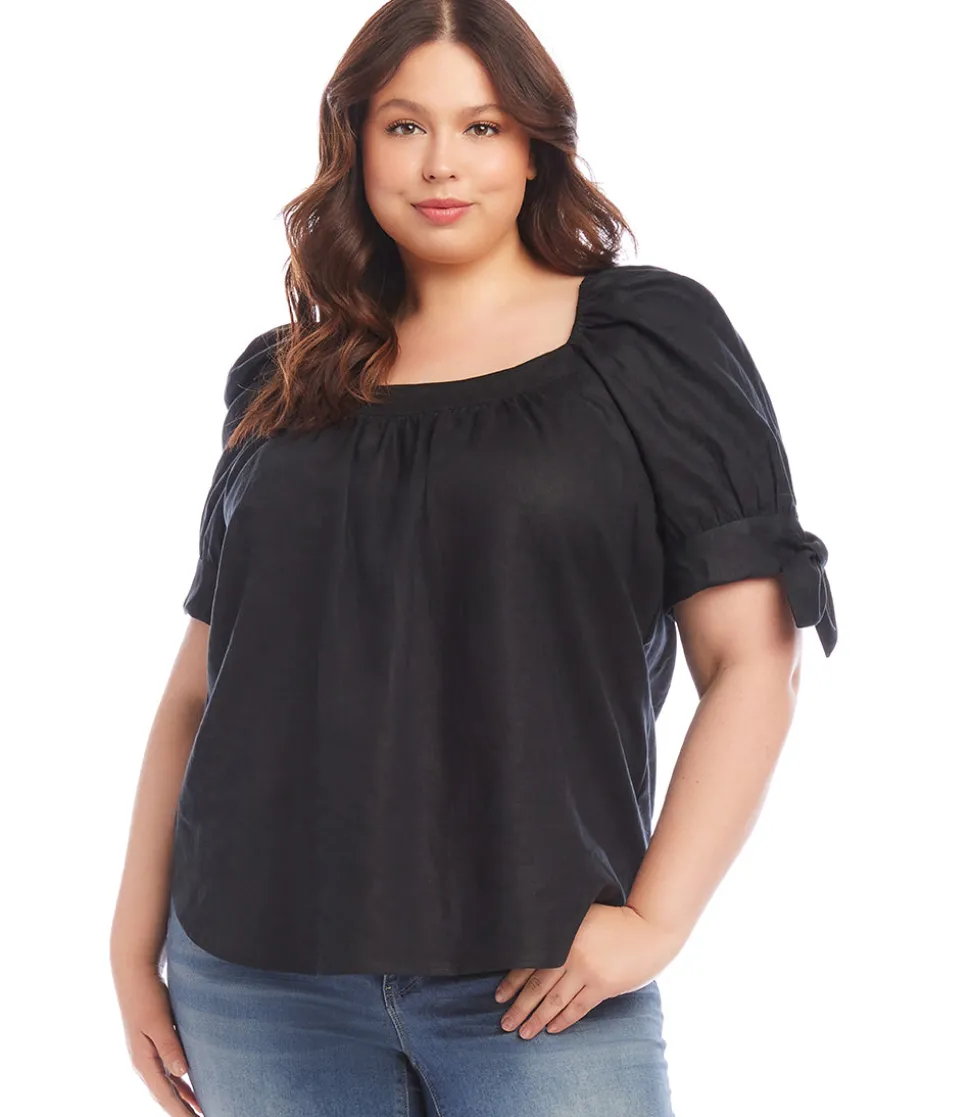 Plus Size Square Neck Top