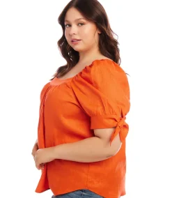Plus Size Square Neck Top