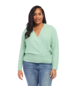 Plus Size Wrap Sweater