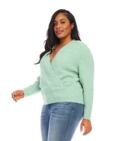 Plus Size Wrap Sweater