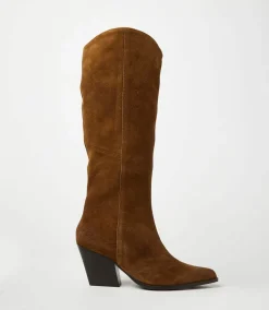 Pointed Toe Western High Boots