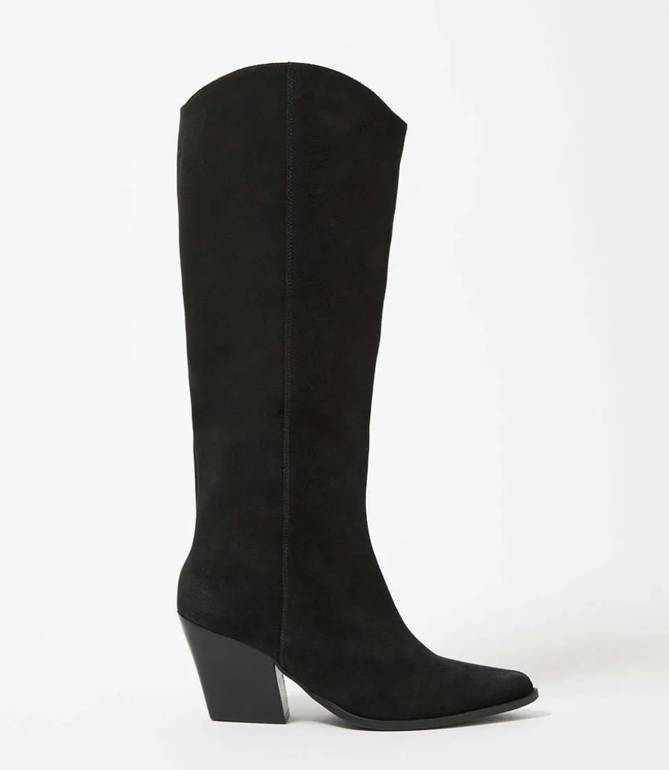 Pointed Toe Western High Boots