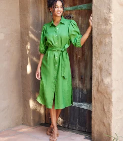 Puff Sleeve Shirtdress