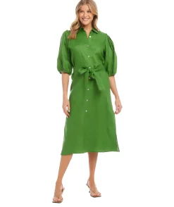 Puff Sleeve Shirtdress