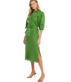Puff Sleeve Shirtdress