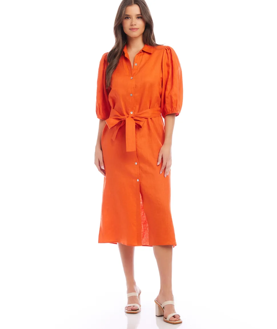 Puff Sleeve Shirtdress