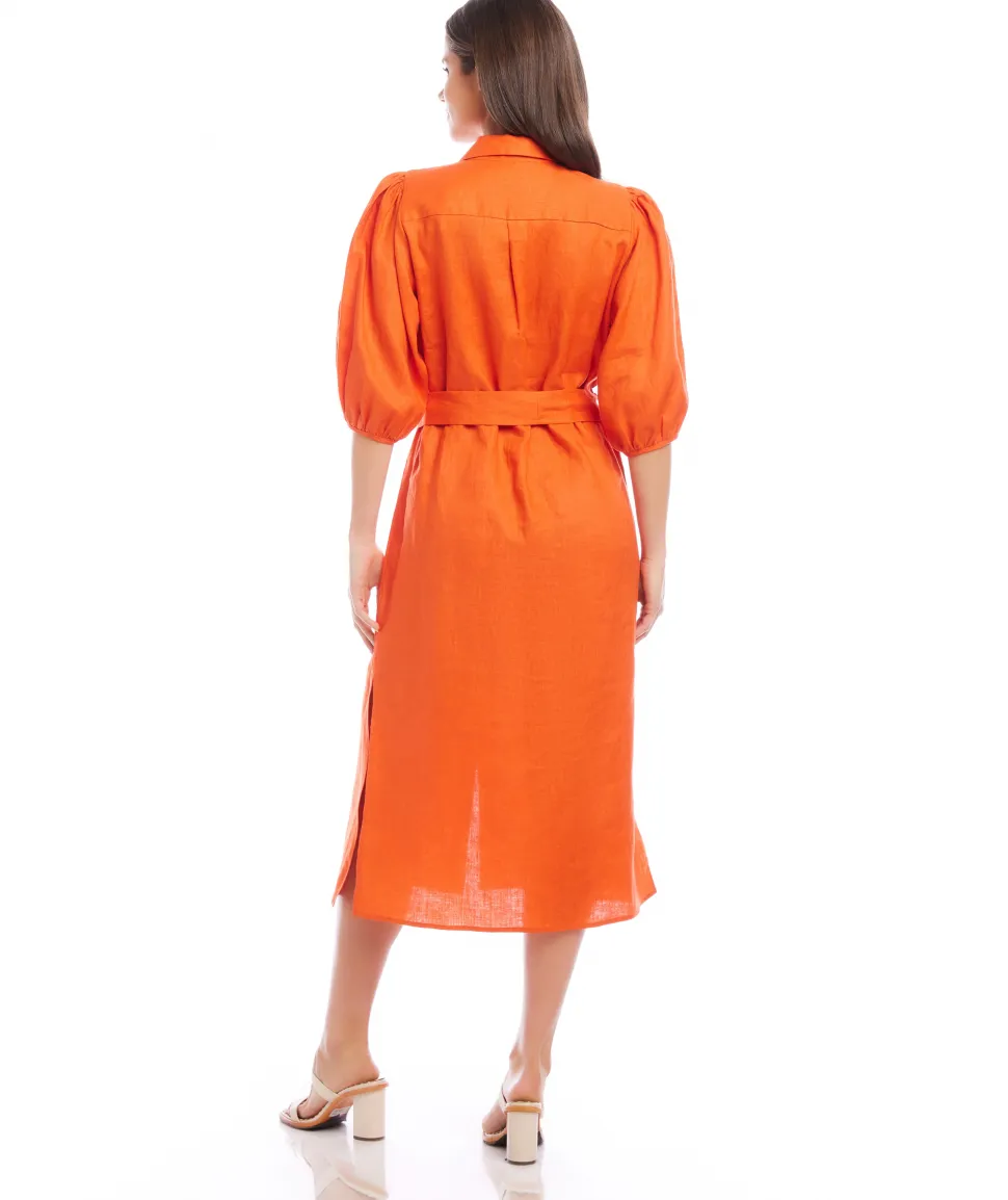 Puff Sleeve Shirtdress
