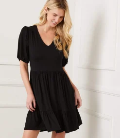 Puff Sleeve Tiered Dress