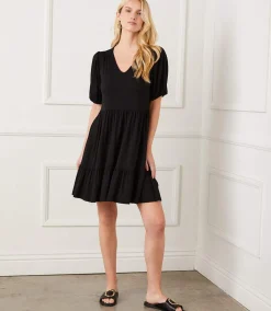 Puff Sleeve Tiered Dress