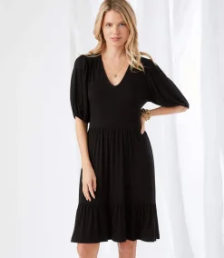 Puff Sleeve Tiered Dress