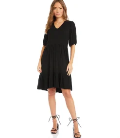 Puff Sleeve Tiered Dress