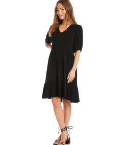 Puff Sleeve Tiered Dress