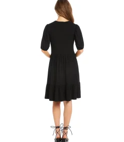 Puff Sleeve Tiered Dress