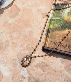 Pyrite Crystal Pendant Necklace