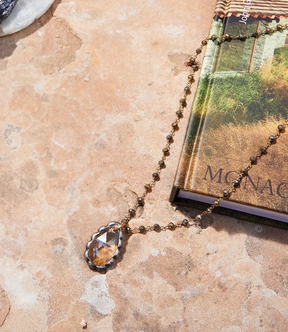 Pyrite Crystal Pendant Necklace