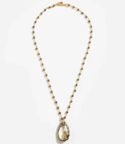 Pyrite Crystal Pendant Necklace