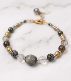 Quartz And Gemstone Bracelet