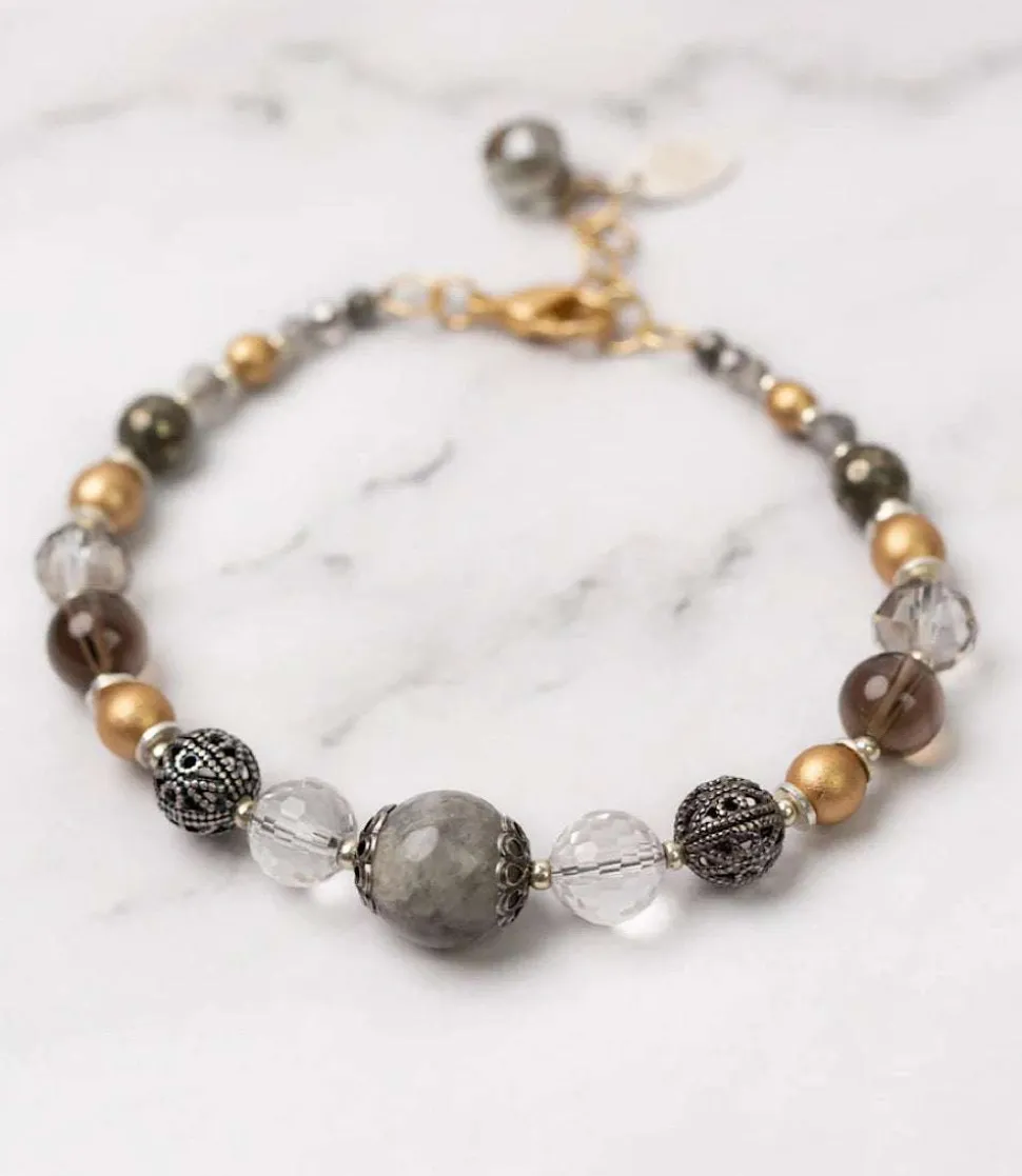 Quartz And Gemstone Bracelet