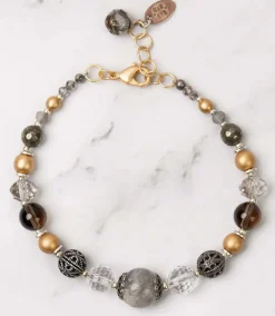 Quartz And Gemstone Bracelet