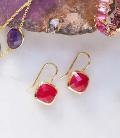 Quartz Drop Earrings
