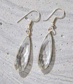 Quartz Teardrop Earrings