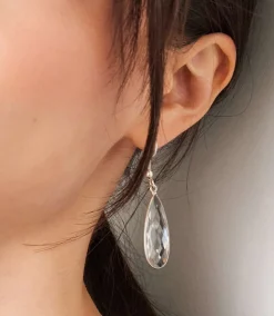 Quartz Teardrop Earrings