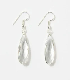 Quartz Teardrop Earrings