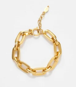 Rectangular Gold Linked Bracelet
