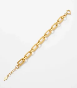 Rectangular Gold Linked Bracelet
